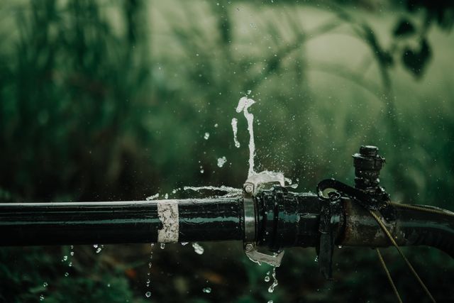 a leaking water pipe